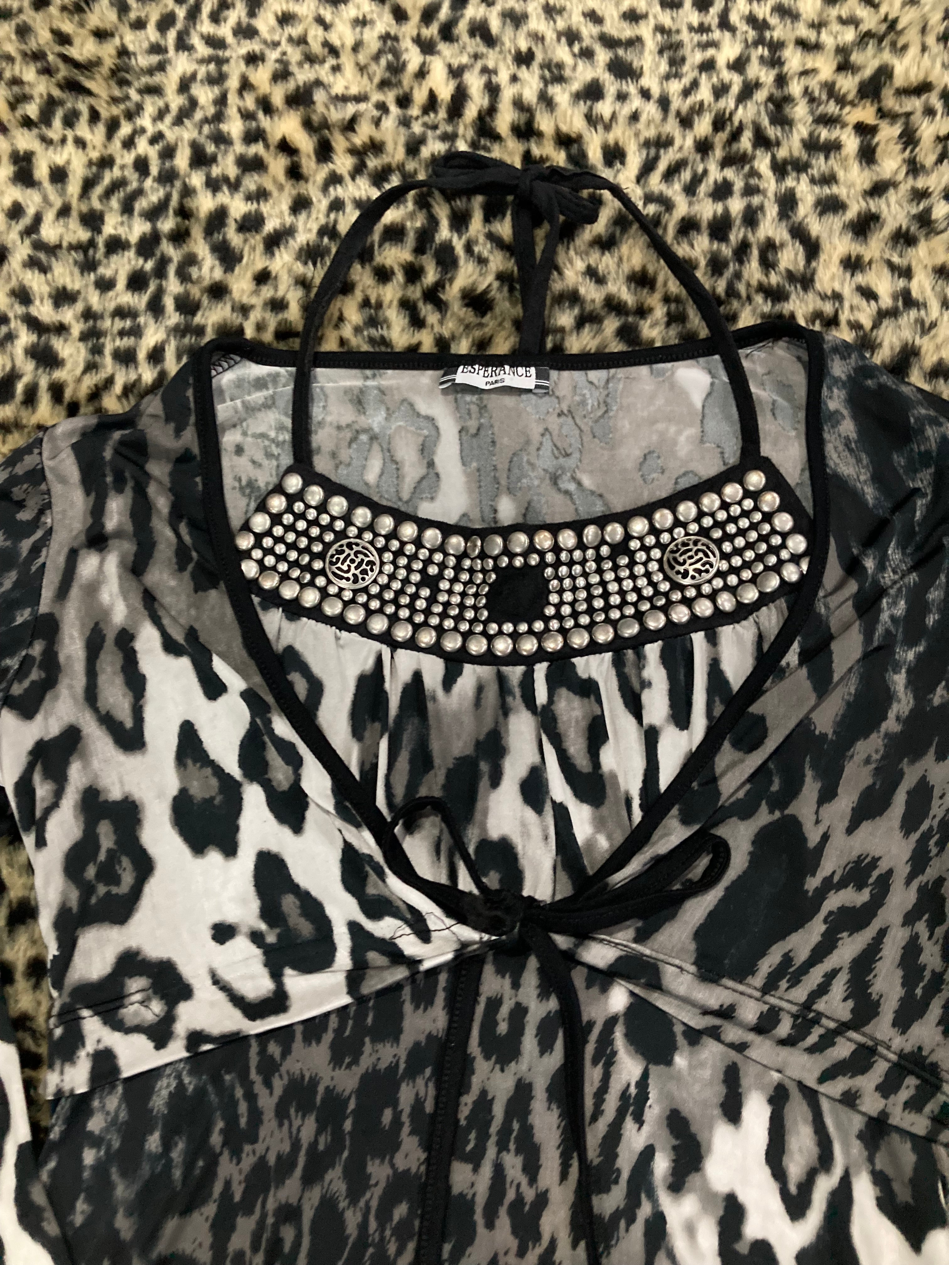 vestido animal print